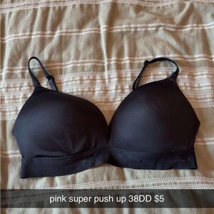 PINK Victoria's Secret Black Push Up Bra